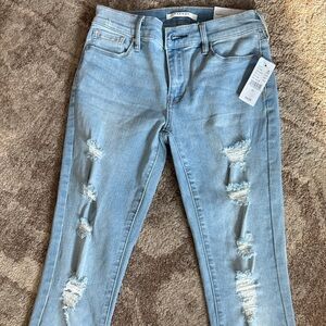 PacSun Light Blue Distressed Skinny Jeans